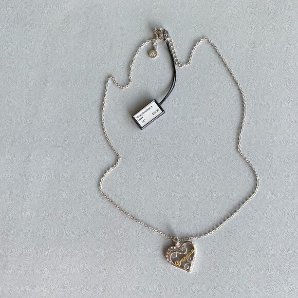 FAC Grandma Heart Silver Tone 18" Necklace NWT - Picture 4 of 7